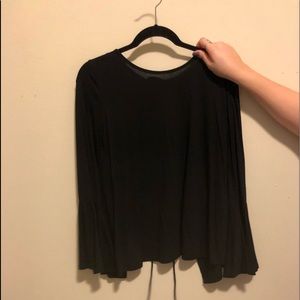 open back long sleeve shirt